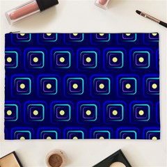 Blue Neon Squares - Modern Abstract Cosmetic Bag (xxl) by ConteMonfrey