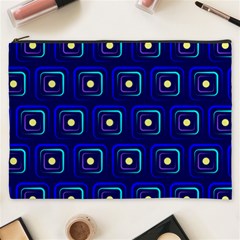 Blue Neon Squares - Modern Abstract Cosmetic Bag (xxxl) by ConteMonfrey