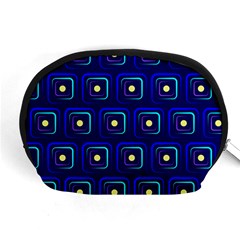 Blue Neon Squares - Modern Abstract Accessory Pouch (medium) by ConteMonfrey