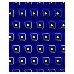 Blue Neon Squares - Modern Abstract Drawstring Bag (small) by ConteMonfrey