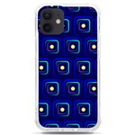 Blue Neon Squares - Modern Abstract iPhone 12 mini TPU UV Print Case	 Front