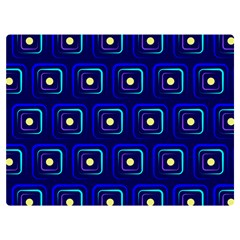 Blue Neon Squares - Modern Abstract Premium Plush Fleece Blanket (extra Small) by ConteMonfrey