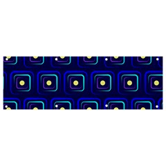 Blue Neon Squares - Modern Abstract Banner And Sign 9  X 3  by ConteMonfrey