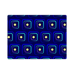 Blue Neon Squares - Modern Abstract Premium Plush Fleece Blanket (mini) by ConteMonfrey