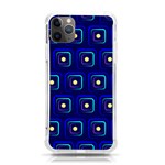 Blue Neon Squares - Modern Abstract iPhone 11 Pro Max 6.5 Inch TPU UV Print Case Front