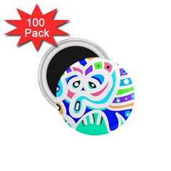 Crazy Pop Art - Doodle Animals   1 75  Magnets (100 Pack)  by ConteMonfrey