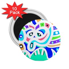 Crazy Pop Art - Doodle Animals   2 25  Magnets (10 Pack)  by ConteMonfrey