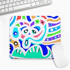 Crazy Pop Art - Doodle Animals   Large Mousepad by ConteMonfrey