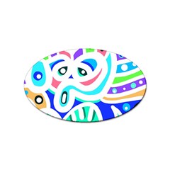 Crazy Pop Art - Doodle Animals   Sticker (oval) by ConteMonfrey