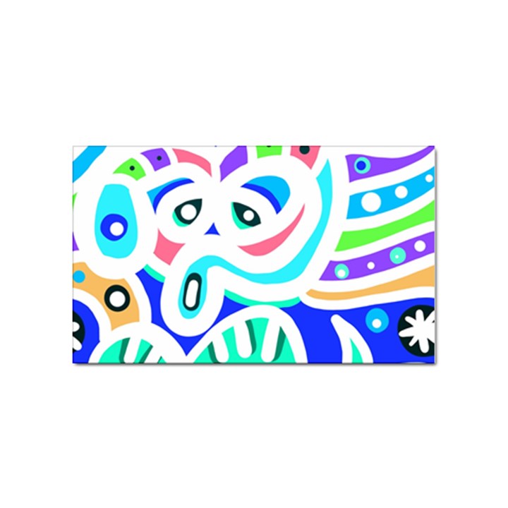 Crazy Pop Art - Doodle Animals   Sticker Rectangular (100 pack)