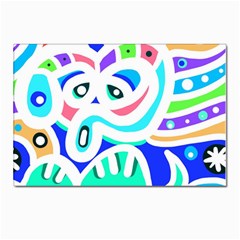 Crazy Pop Art - Doodle Animals   Postcard 4 x 6  (pkg Of 10) by ConteMonfrey