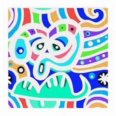 Crazy Pop Art - Doodle Animals   Medium Glasses Cloth by ConteMonfrey