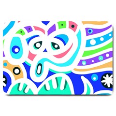 Crazy Pop Art - Doodle Animals   Large Doormat by ConteMonfrey