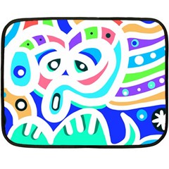 Crazy Pop Art - Doodle Animals   Fleece Blanket (mini) by ConteMonfrey