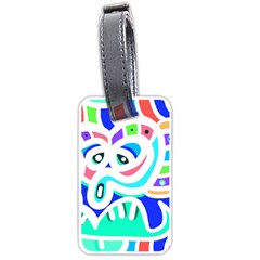 Crazy Pop Art - Doodle Animals   Luggage Tag (one Side) by ConteMonfrey