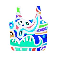 Crazy Pop Art - Doodle Animals   Full Print Recycle Bag (m) by ConteMonfrey