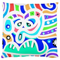 Crazy Pop Art - Doodle Animals   Standard Premium Plush Fleece Cushion Case (one Side) by ConteMonfrey