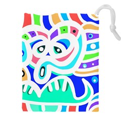 Crazy Pop Art - Doodle Animals   Drawstring Pouch (4xl) by ConteMonfrey