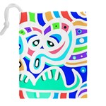 Crazy Pop Art - Doodle Animals   Drawstring Pouch (4XL) Back