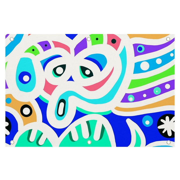 Crazy Pop Art - Doodle Animals   Banner and Sign 6  x 4 