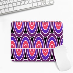 Pink, Blue, Black, Purple Tones Pop Art  Small Mousepad by ConteMonfrey