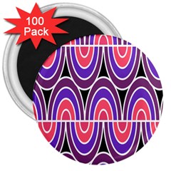 Pink, Blue, Black, Purple Tones Pop Art  3  Magnets (100 Pack) by ConteMonfrey