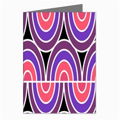 Pink, Blue, Black, Purple Tones Pop Art  Greeting Cards (pkg Of 8) by ConteMonfrey