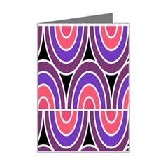 Pink, Blue, Black, Purple Tones Pop Art  Mini Greeting Card by ConteMonfrey