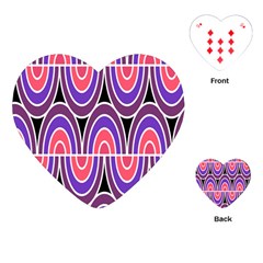 Pink, Blue, Black, Purple Tones Pop Art  Playing Cards Single Design (heart)