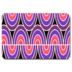 Pink, Blue, Black, Purple Tones Pop Art  Large Doormat by ConteMonfrey