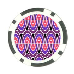 Pink, Blue, Black, Purple Tones Pop Art  Poker Chip Card Guard by ConteMonfrey