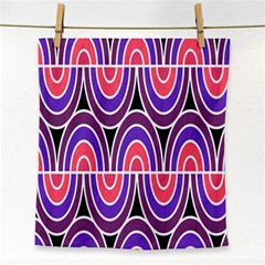 Pink, Blue, Black, Purple Tones Pop Art  Face Towel by ConteMonfrey