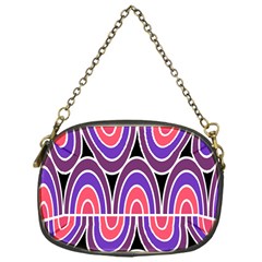 Pink, Blue, Black, Purple Tones Pop Art  Chain Purse (one Side) by ConteMonfrey