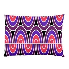 Pink, Blue, Black, Purple Tones Pop Art  Pillow Case by ConteMonfrey