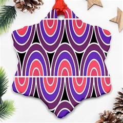 Pink, Blue, Black, Purple Tones Pop Art  Ornament (snowflake)