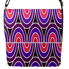 Pink, Blue, Black, Purple Tones Pop Art  Flap Closure Messenger Bag (s) by ConteMonfrey