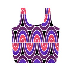 Pink, Blue, Black, Purple Tones Pop Art  Full Print Recycle Bag (m) by ConteMonfrey