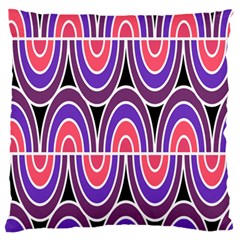 Pink, Blue, Black, Purple Tones Pop Art  Large Premium Plush Fleece Cushion Case (one Side)