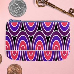 Pink, Blue, Black, Purple Tones Pop Art  Large Coin Purse by ConteMonfrey