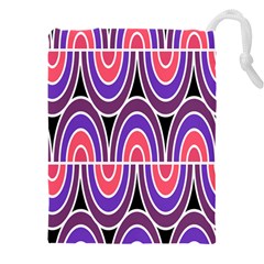 Pink, Blue, Black, Purple Tones Pop Art  Drawstring Pouch (5xl) by ConteMonfrey