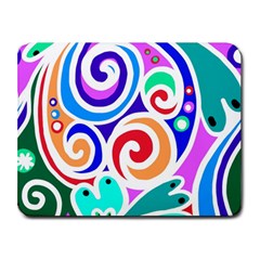 Crazy Pop Art - Doodle Circles   Small Mousepad by ConteMonfrey