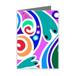 Crazy Pop Art - Doodle Circles   Mini Greeting Card Left