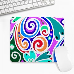 Crazy Pop Art - Doodle Circles   Large Mousepad by ConteMonfrey