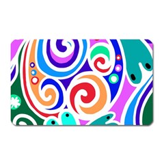 Crazy Pop Art - Doodle Circles   Magnet (rectangular) by ConteMonfrey