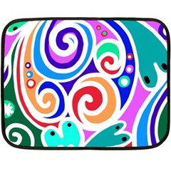 Crazy Pop Art - Doodle Circles   Fleece Blanket (mini) by ConteMonfrey