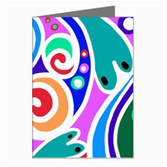 Crazy Pop Art - Doodle Circles   Greeting Cards (pkg Of 8)