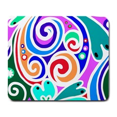 Crazy Pop Art - Doodle Circles   Large Mousepad by ConteMonfrey