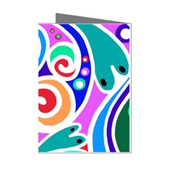 Crazy Pop Art - Doodle Circles   Mini Greeting Cards (pkg Of 8) by ConteMonfrey