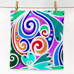 Crazy Pop Art - Doodle Circles   Face Towel by ConteMonfrey