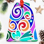 Crazy Pop Art - Doodle Circles   Bell Ornament (Two Sides) Front